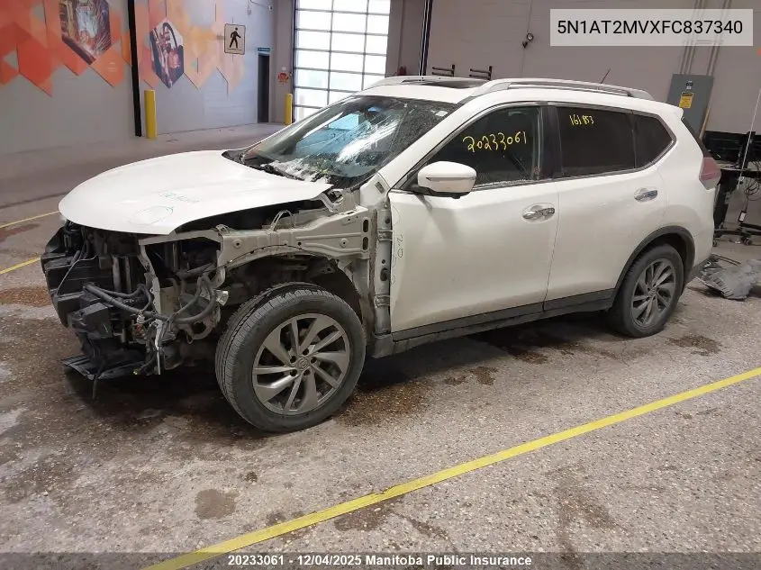 5N1AT2MVXFC837340 2015 Nissan Rogue Sl