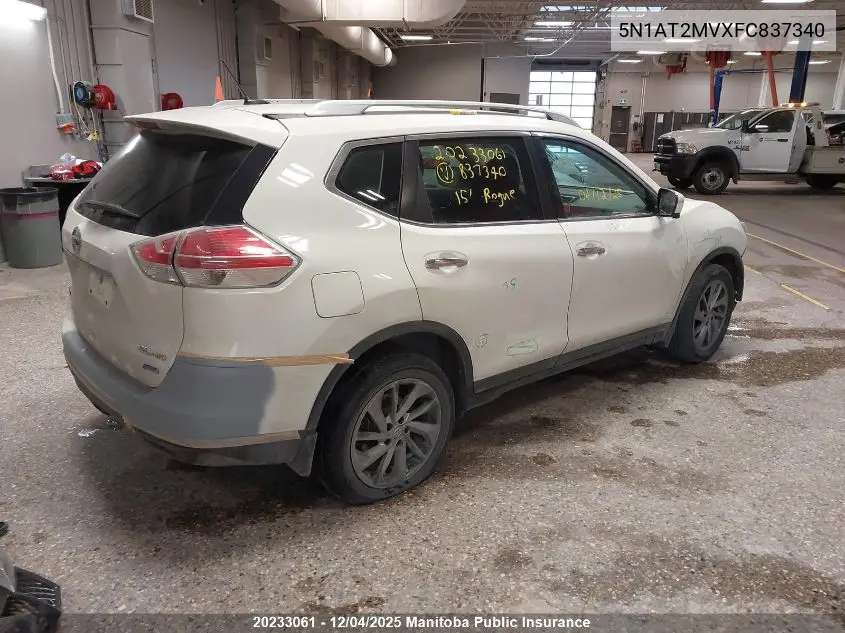 5N1AT2MVXFC837340 2015 Nissan Rogue Sl