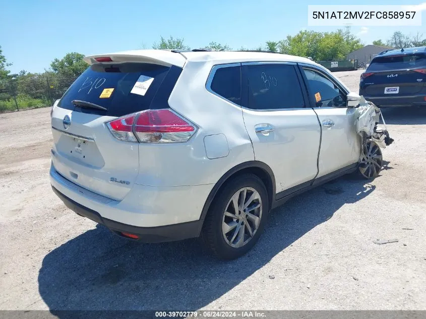 2015 Nissan Rogue Sl VIN: 5N1AT2MV2FC858957 Lot: 39702779