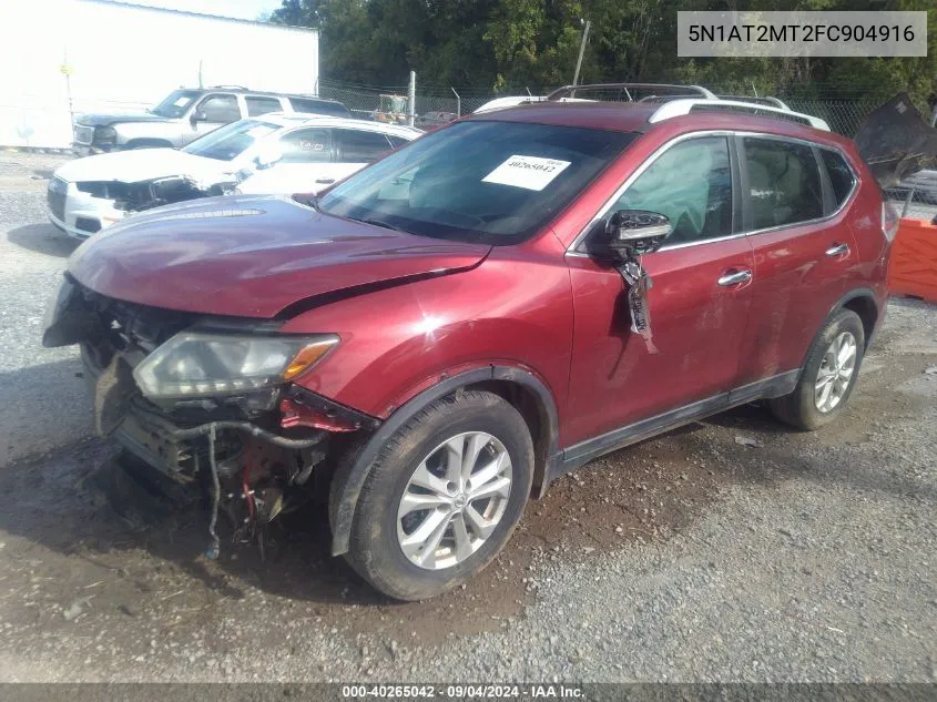 2015 Nissan Rogue Sv VIN: 5N1AT2MT2FC904916 Lot: 40265042