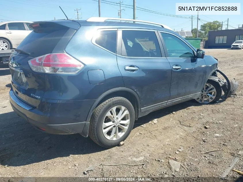 2015 Nissan Rogue Sv VIN: 5N1AT2MV1FC852888 Lot: 40270127