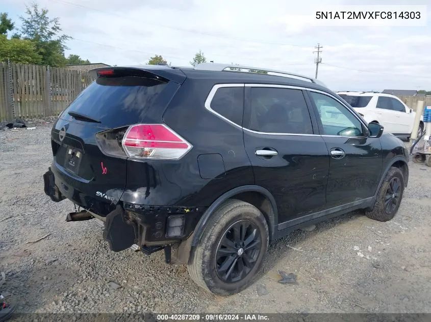 5N1AT2MVXFC814303 2015 Nissan Rogue S/Sl/Sv