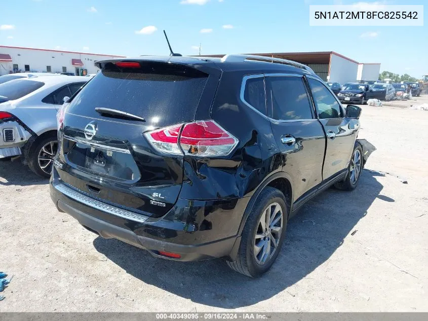 2015 Nissan Rogue S/Sl/Sv VIN: 5N1AT2MT8FC825542 Lot: 40349095