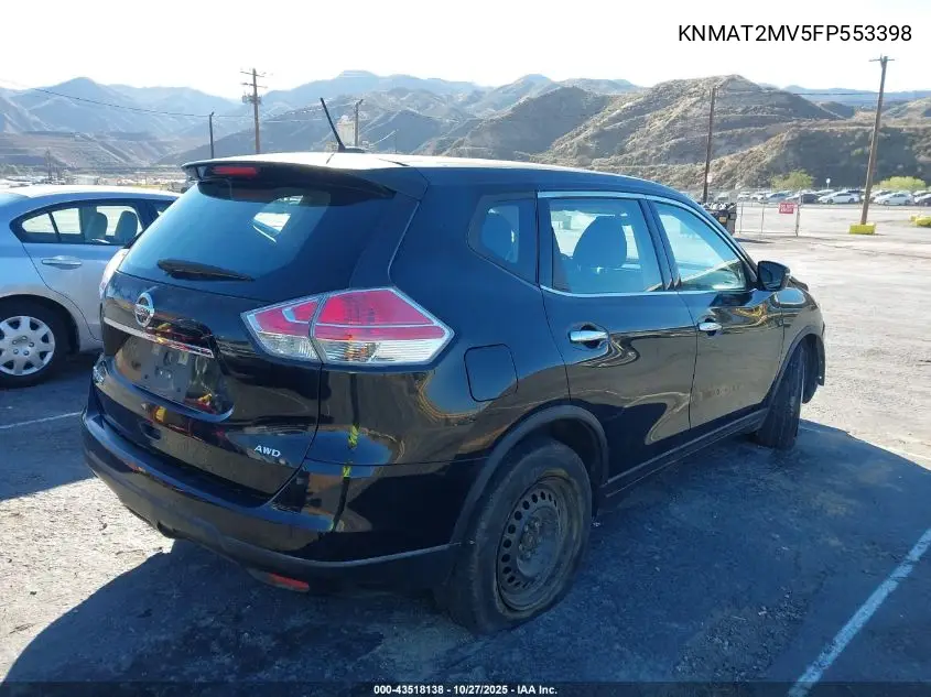 KNMAT2MV5FP553398 2015 Nissan Rogue S/Sl/Sv