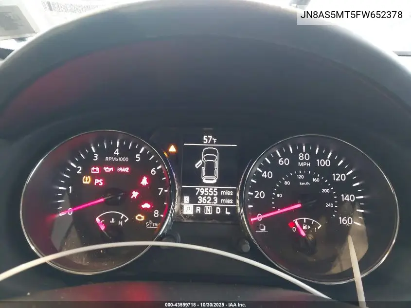 JN8AS5MT5FW652378 2015 Nissan Rogue Select S