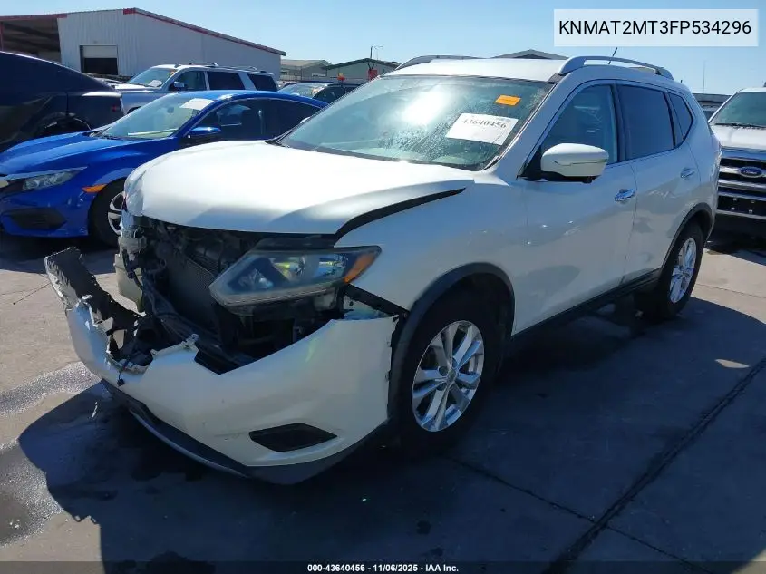KNMAT2MT3FP534296 2015 Nissan Rogue Sv
