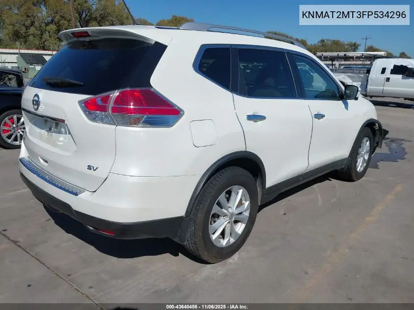 KNMAT2MT3FP534296 2015 Nissan Rogue Sv