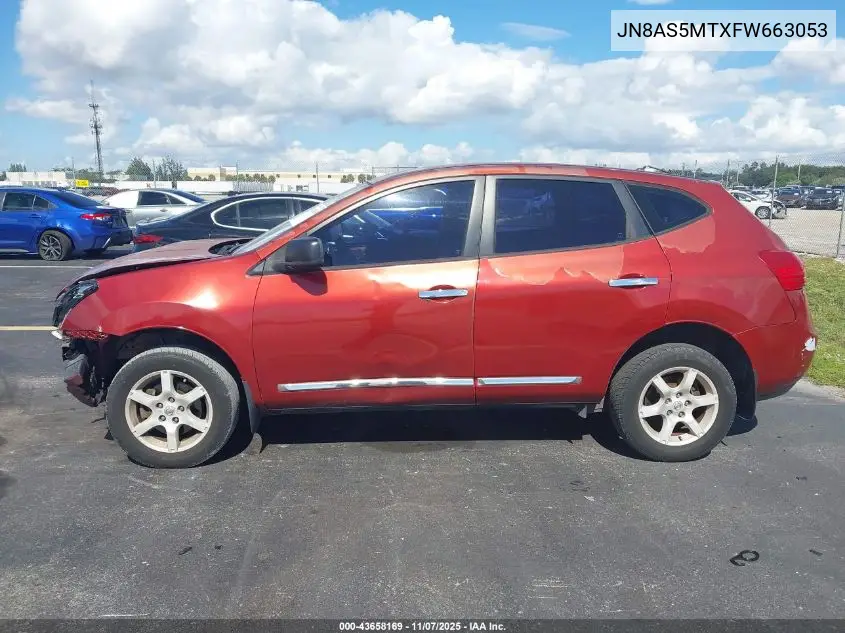JN8AS5MTXFW663053 2015 Nissan Rogue Select S