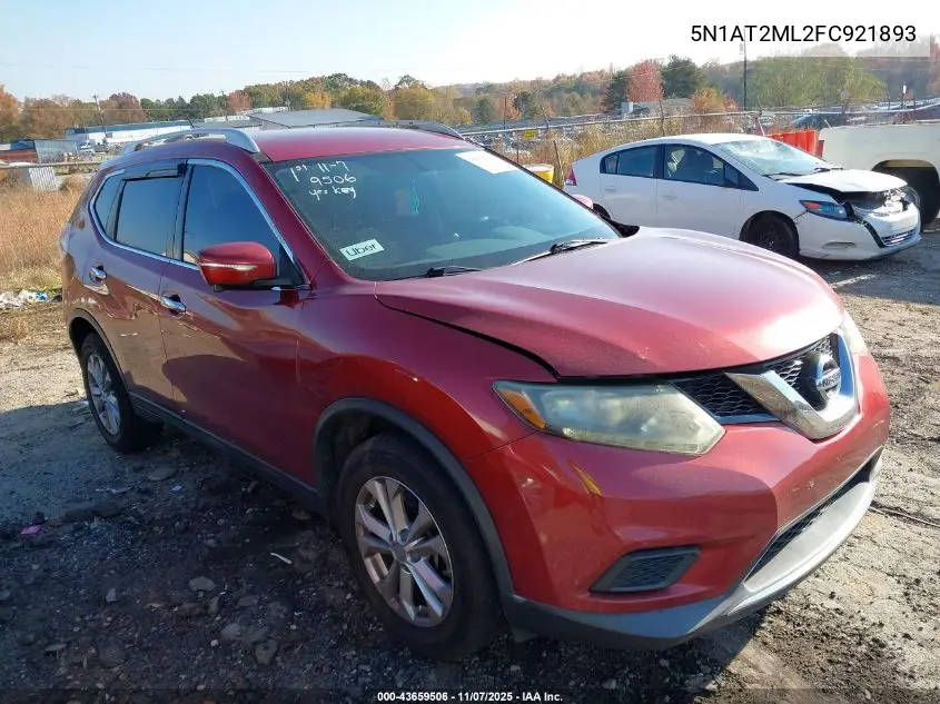 5N1AT2ML2FC921893 2015 Nissan Rogue Sv