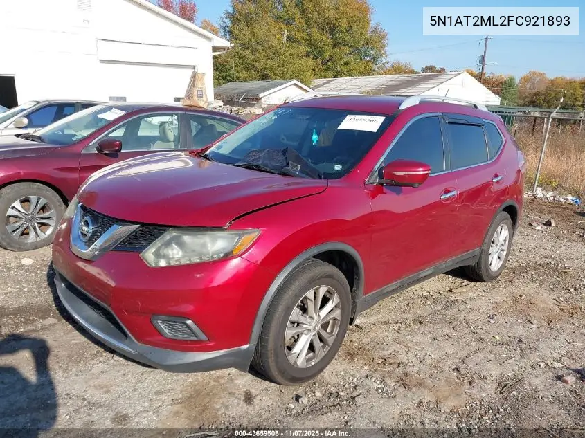 5N1AT2ML2FC921893 2015 Nissan Rogue Sv