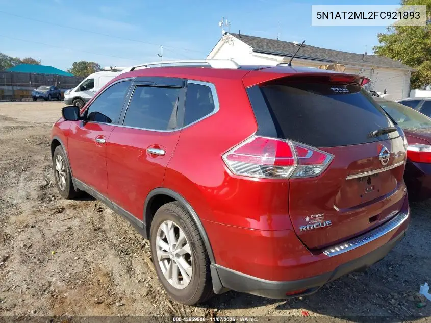 5N1AT2ML2FC921893 2015 Nissan Rogue Sv