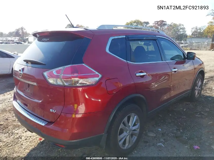5N1AT2ML2FC921893 2015 Nissan Rogue Sv