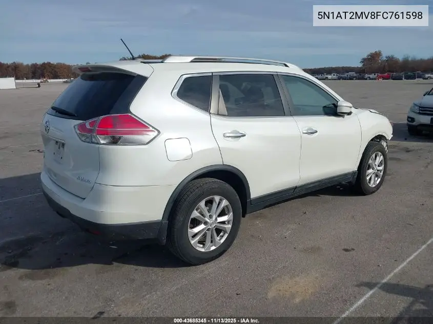 5N1AT2MV8FC761598 2015 Nissan Rogue Sv