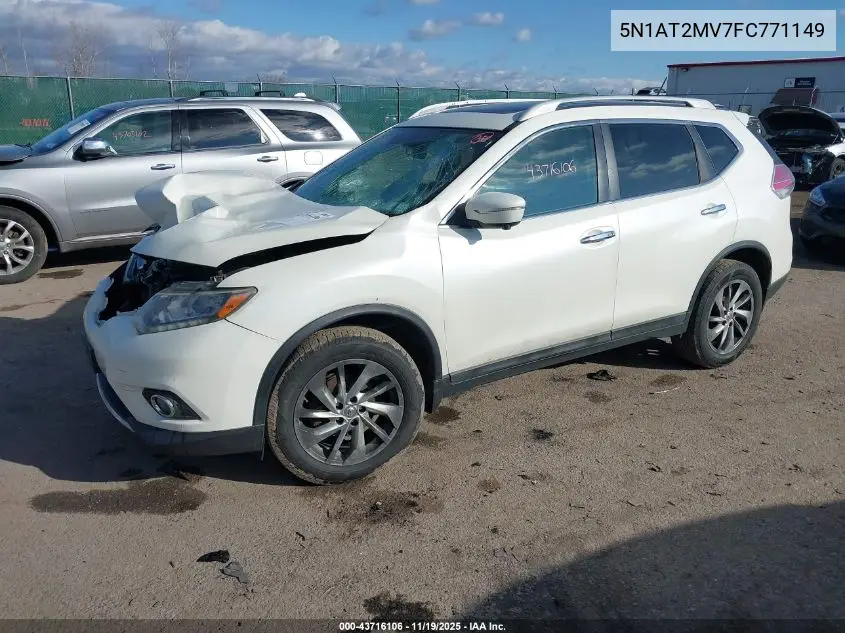5N1AT2MV7FC771149 2015 Nissan Rogue Sl