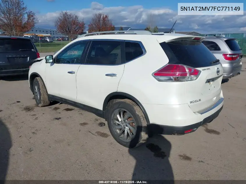 5N1AT2MV7FC771149 2015 Nissan Rogue Sl