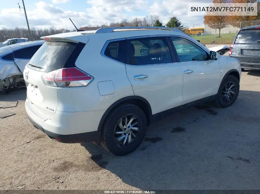 5N1AT2MV7FC771149 2015 Nissan Rogue Sl