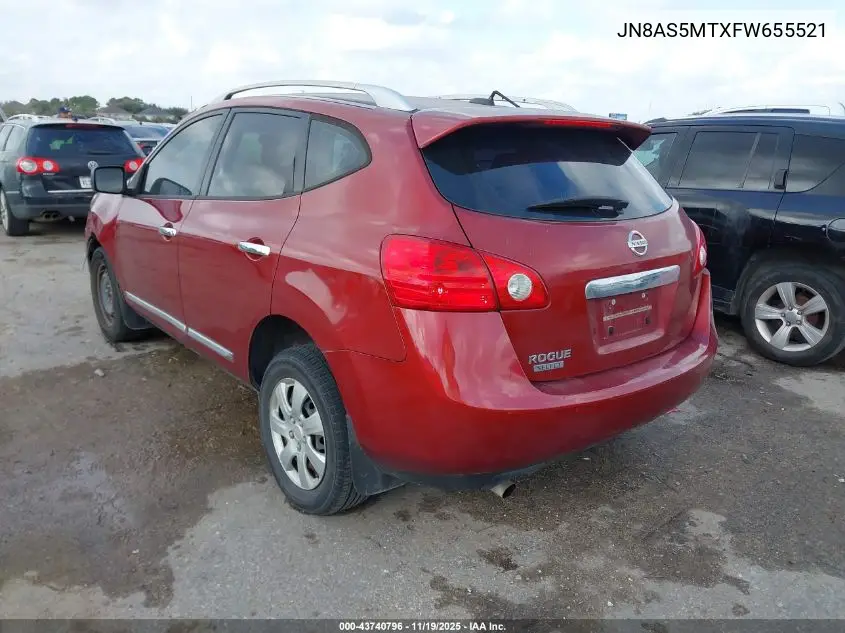 JN8AS5MTXFW655521 2015 Nissan Rogue Select S