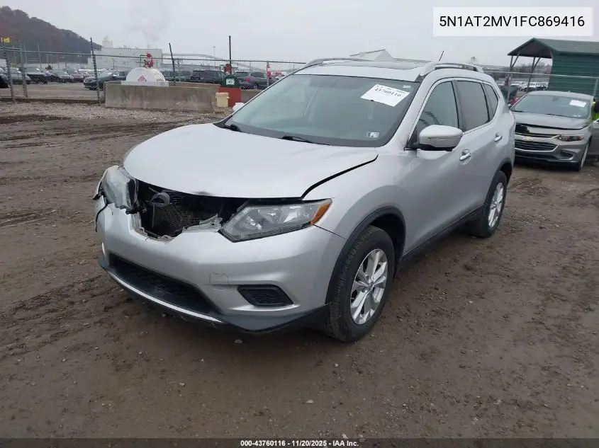 5N1AT2MV1FC869416 2015 Nissan Rogue Sv
