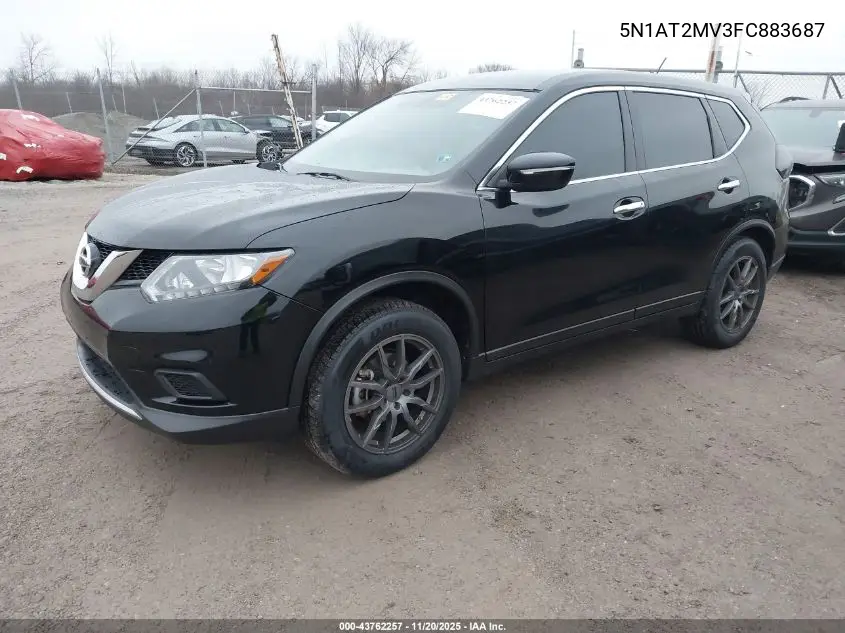 5N1AT2MV3FC883687 2015 Nissan Rogue S/Sl/Sv