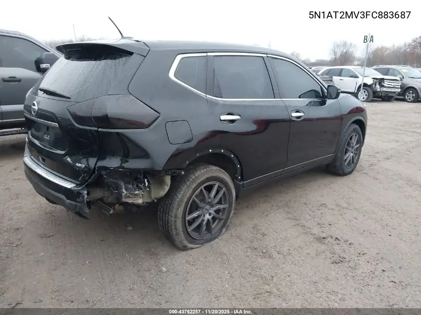 5N1AT2MV3FC883687 2015 Nissan Rogue S/Sl/Sv