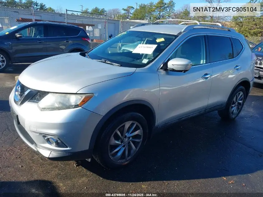 5N1AT2MV3FC805104 2015 Nissan Rogue Sl