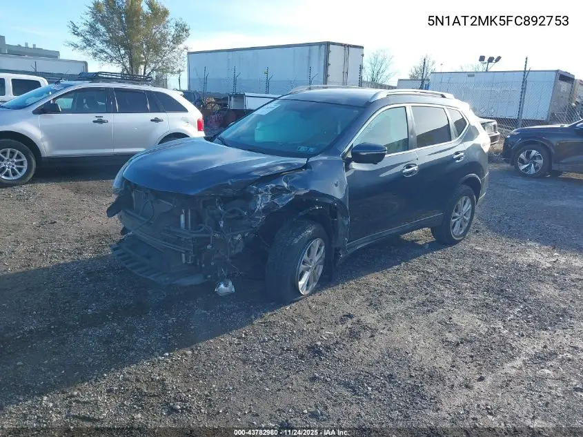 5N1AT2MK5FC892753 2015 Nissan Rogue Sv