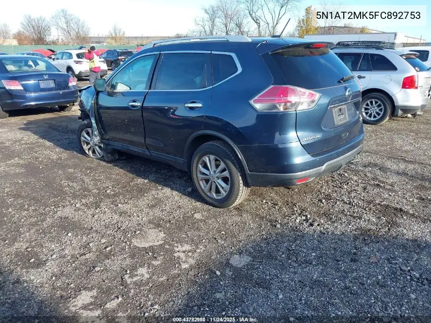 5N1AT2MK5FC892753 2015 Nissan Rogue Sv