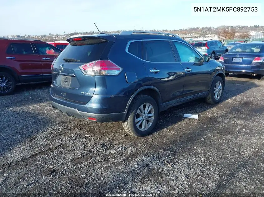 5N1AT2MK5FC892753 2015 Nissan Rogue Sv