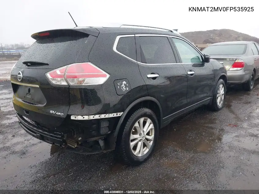 KNMAT2MV0FP535925 2015 Nissan Rogue Sv