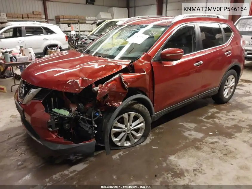 KNMAT2MV0FP546164 2015 Nissan Rogue Sv
