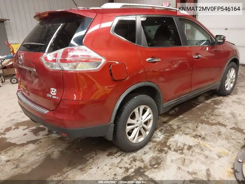 KNMAT2MV0FP546164 2015 Nissan Rogue Sv