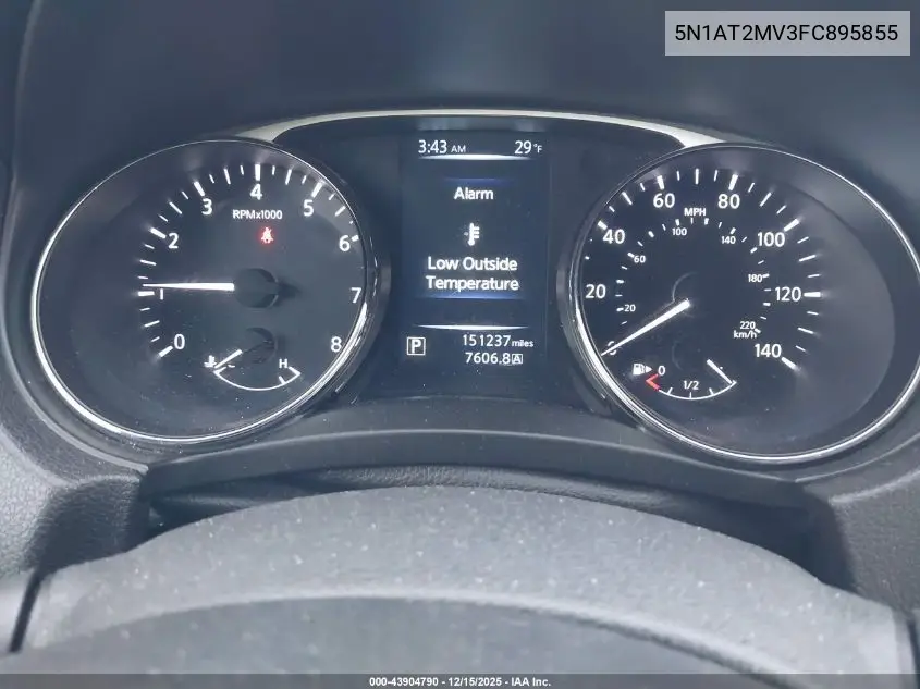 5N1AT2MV3FC895855 2015 Nissan Rogue Sv