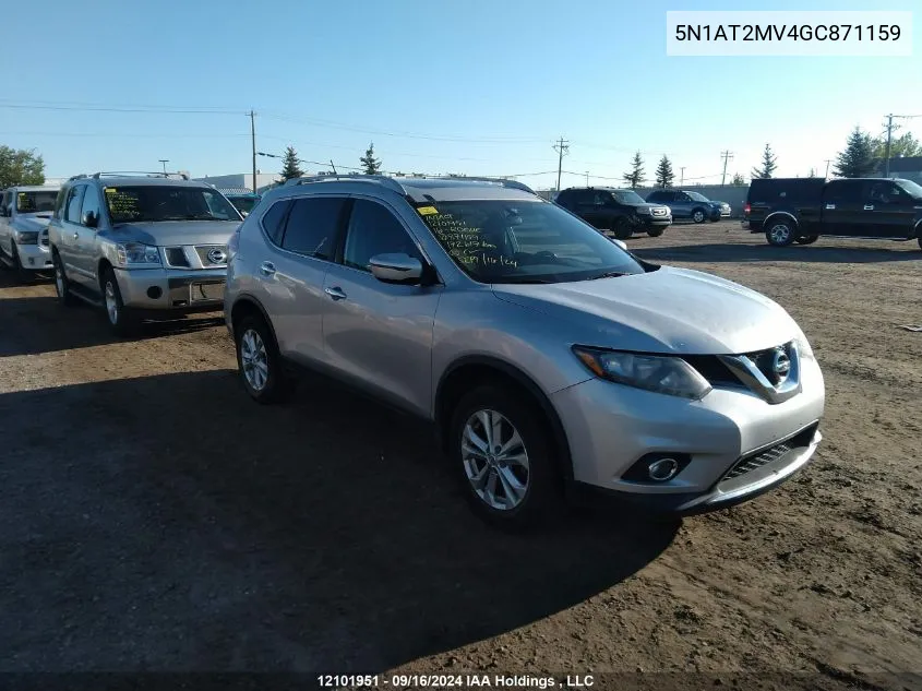 2016 Nissan Rogue VIN: 5N1AT2MV4GC871159 Lot: 12101951