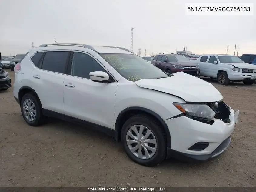 5N1AT2MV9GC766133 2016 Nissan Rogue S/Sl/Sv