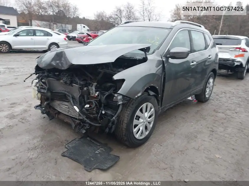 5N1AT2MT1GC757425 2016 Nissan Rogue S/Sl/Sv