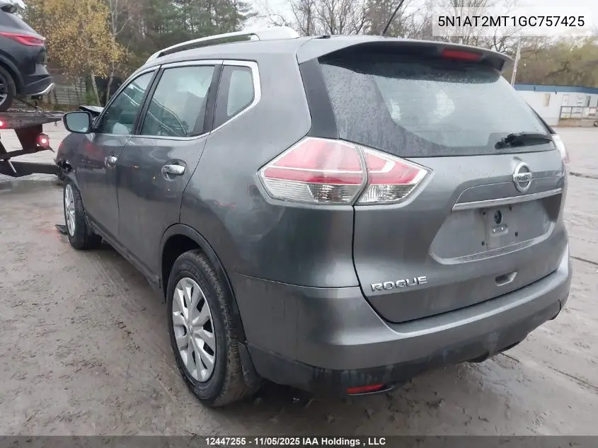 5N1AT2MT1GC757425 2016 Nissan Rogue S/Sl/Sv