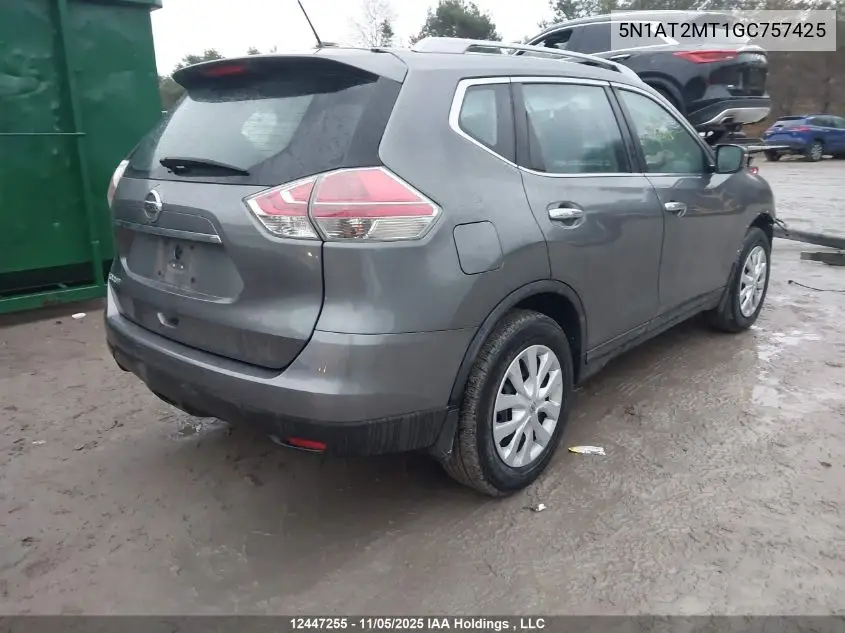 5N1AT2MT1GC757425 2016 Nissan Rogue S/Sl/Sv