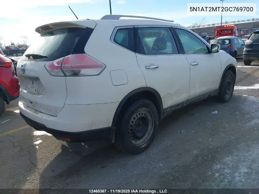 5N1AT2MT2GC769700 2016 Nissan Rogue S/Sv