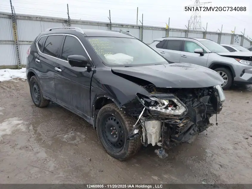 5N1AT2MV2GC734088 2016 Nissan Rogue S/Sl/Sv