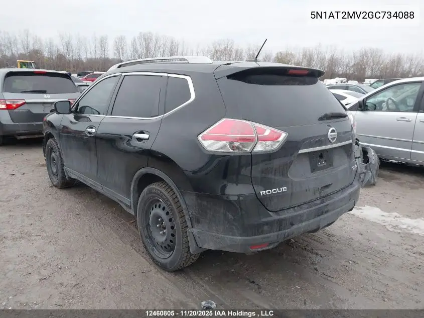5N1AT2MV2GC734088 2016 Nissan Rogue S/Sl/Sv
