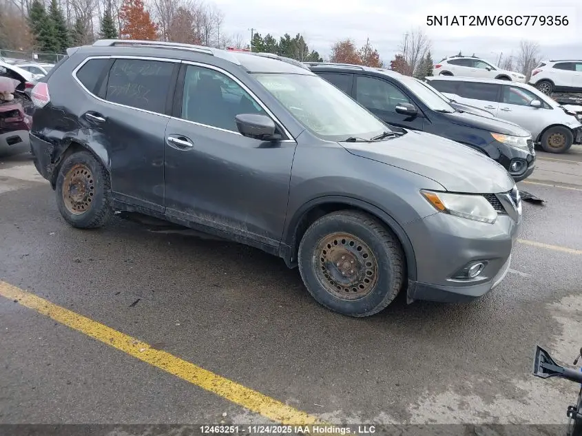 5N1AT2MV6GC779356 2016 Nissan Rogue S/Sl/Sv