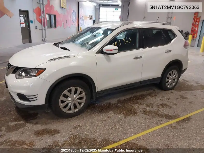 5N1AT2MV1GC792063 2016 Nissan Rogue S