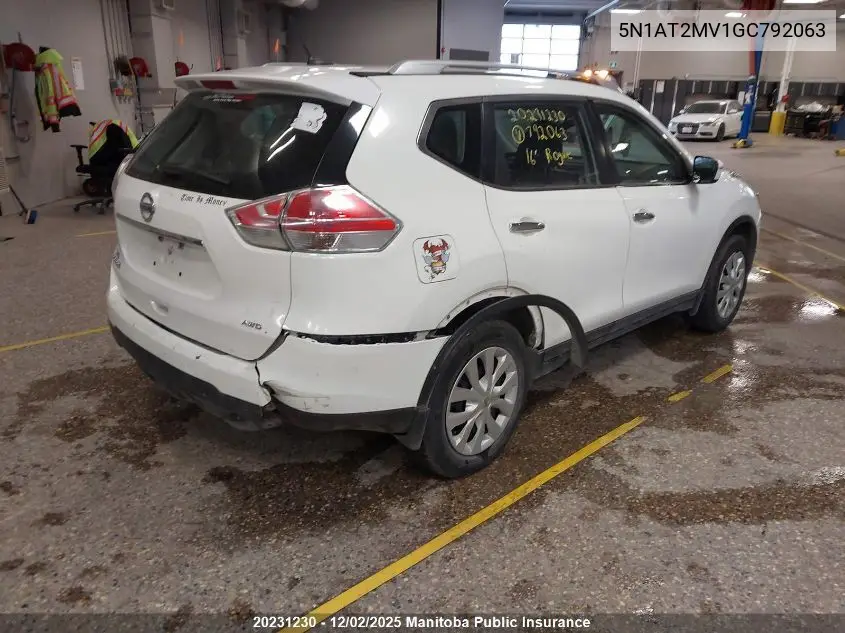 5N1AT2MV1GC792063 2016 Nissan Rogue S