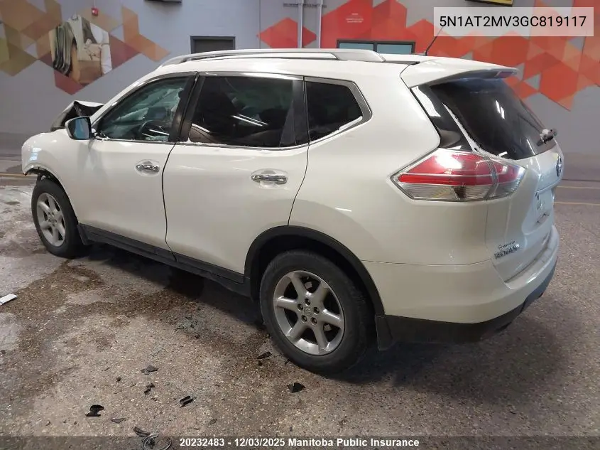 5N1AT2MV3GC819117 2016 Nissan Rogue Sv