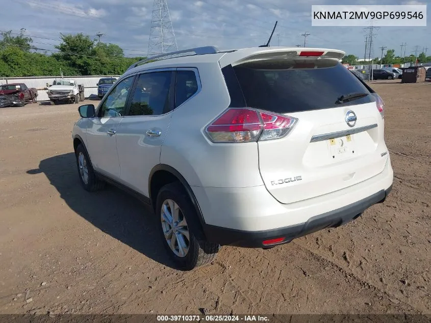 2016 Nissan Rogue S/Sl/Sv VIN: KNMAT2MV9GP699546 Lot: 39710373