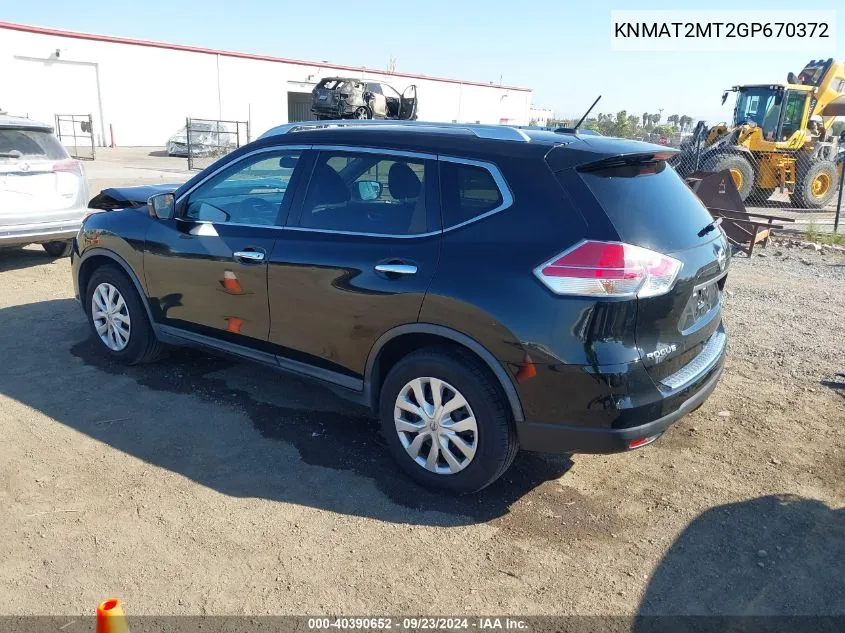 KNMAT2MT2GP670372 2016 Nissan Rogue S