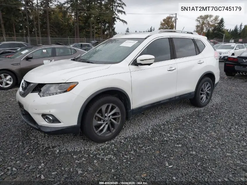 5N1AT2MT7GC745179 2016 Nissan Rogue Sl