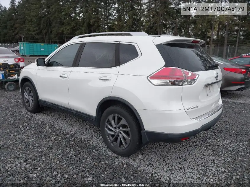 5N1AT2MT7GC745179 2016 Nissan Rogue Sl