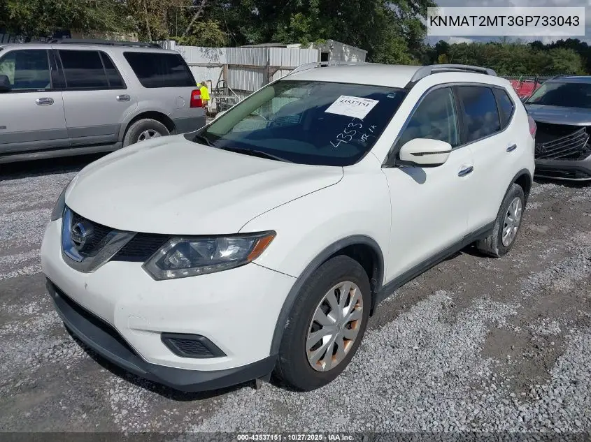 KNMAT2MT3GP733043 2016 Nissan Rogue S