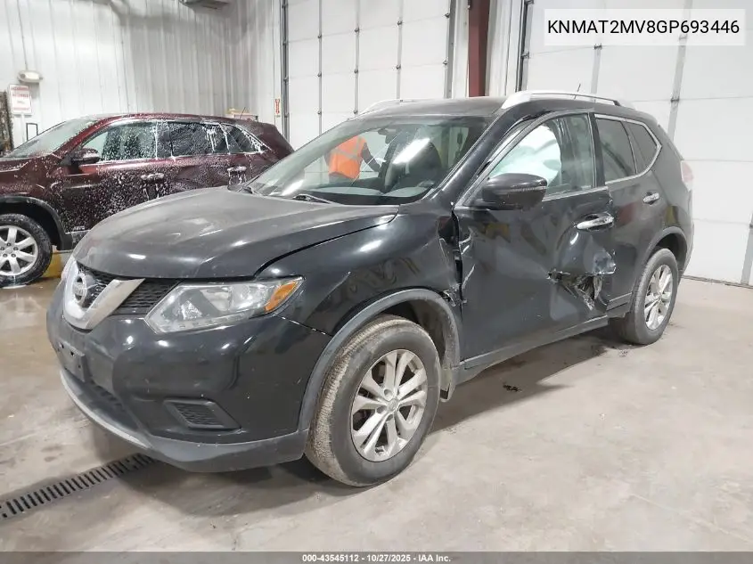 KNMAT2MV8GP693446 2016 Nissan Rogue Sv